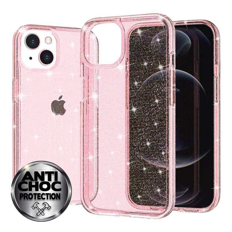 COQUE SHINY ANTICHOC IPHONE 13 ROSE COQUE SHINY ANTICHOC IPHONE 13 ROSE